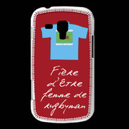 Coque Samsung Galaxy Trend Femme de rugbyman Bonus offensif-défensif Rouge 2