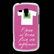 Coque Samsung Galaxy Trend Fille de rugbyman Bonus offensif-défensif Rose