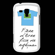 Coque Samsung Galaxy Trend Fille de rugbyman Bonus offensif-défensif Blanc 2