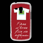Coque Samsung Galaxy Trend Fille de rugbyman Bonus offensif-défensif Rouge