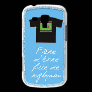 Coque Samsung Galaxy Trend Fille de rugbyman Bonus offensif-défensif Bleu 2