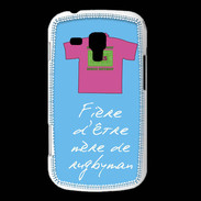 Coque Samsung Galaxy Trend Mère de rugbyman Bonus offensif-défensif Bleu