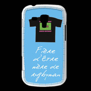 Coque Samsung Galaxy Trend Mère de rugbyman Bonus offensif-défensif Bleu 2