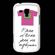 Coque Samsung Galaxy Trend Père de rugbyman Bonus offensif-défensif Blanc
