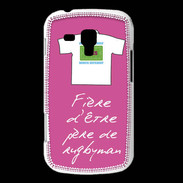 Coque Samsung Galaxy Trend Père de rugbyman Bonus offensif-défensif Rose
