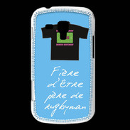 Coque Samsung Galaxy Trend Père de rugbyman Bonus offensif-défensif Bleu 2