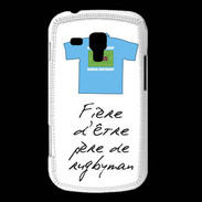 Coque Samsung Galaxy Trend Père de rugbyman Bonus offensif-défensif Blanc 2
