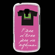 Coque Samsung Galaxy Trend Père de rugbyman Bonus offensif-défensif Rose 2