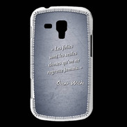 Coque Samsung Galaxy Trend Les Folies Bleu Citation Oscar Wilde