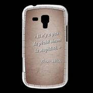 Coque Samsung Galaxy Trend Pêché stupidité Rouge Citation Oscar Wilde