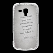 Coque Samsung Galaxy Trend Portrait Ame Gris Citation Oscar Wilde