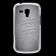 Coque Samsung Galaxy Trend Public génie Noir Citation Oscar Wilde