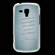 Coque Samsung Galaxy Trend Survie valeur Turquoise Citation Oscar Wilde