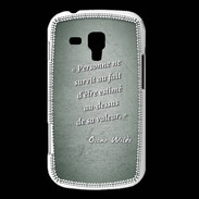 Coque Samsung Galaxy Trend Survie valeur Vert Citation Oscar Wilde