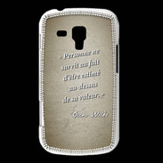 Coque Samsung Galaxy Trend Survie valeur Sepia Citation Oscar Wilde