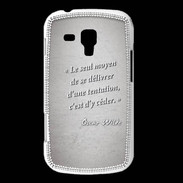 Coque Samsung Galaxy Trend Tentation Gris Citation Oscar Wilde