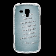 Coque Samsung Galaxy Trend Toujours amoureux Turquoise Citation Oscar Wilde