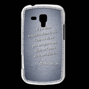 Coque Samsung Galaxy Trend Tragédie Bleu Citation Oscar Wilde