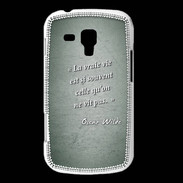 Coque Samsung Galaxy Trend Vrai vie Vert Citation Oscar Wilde