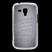 Coque Samsung Galaxy Trend Vrai vie Noir Citation Oscar Wilde