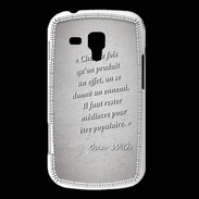Coque Samsung Galaxy Trend Chaque fois Gris Citation Oscar Wilde