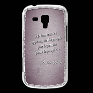 Coque Samsung Galaxy Trend Démocratie Violet Citation Oscar Wilde