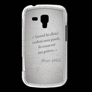 Coque Samsung Galaxy Trend Dieux prières Gris Citation Oscar Wilde