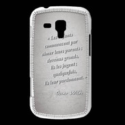 Coque Samsung Galaxy Trend Enfants parents Gris Citation Oscar Wilde