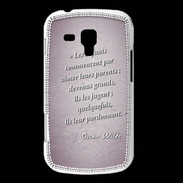 Coque Samsung Galaxy Trend Enfants parents Rose Citation Oscar Wilde