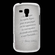 Coque Samsung Galaxy Trend Esprits légers Gris Citation Oscar Wilde