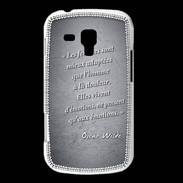 Coque Samsung Galaxy Trend Femmes émotions Noir Citation Oscar Wilde