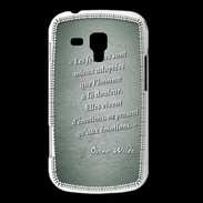 Coque Samsung Galaxy Trend Femmes émotions Vert Citation Oscar Wilde
