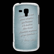 Coque Samsung Galaxy Trend Femmes émotions Turquoise Citation Oscar Wilde