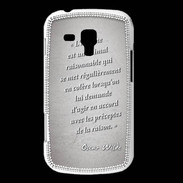 Coque Samsung Galaxy Trend Homme animal Gris Citation Oscar Wilde