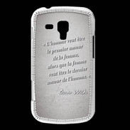 Coque Samsung Galaxy Trend Homme veut Gris Citation Oscar Wilde