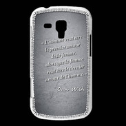 Coque Samsung Galaxy Trend Homme veut Noir Citation Oscar Wilde