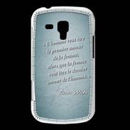 Coque Samsung Galaxy Trend Homme veut Turquoise Citation Oscar Wilde