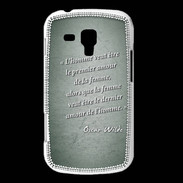 Coque Samsung Galaxy Trend Homme veut Vert Citation Oscar Wilde