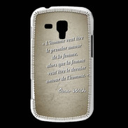 Coque Samsung Galaxy Trend Homme veut Sepia Citation Oscar Wilde