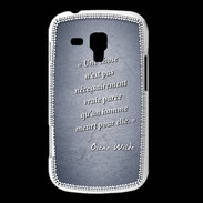 Coque Samsung Galaxy Trend Chose vraie Bleu Citation Oscar Wilde