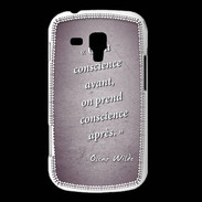 Coque Samsung Galaxy Trend Conscience Violet Citation Oscar Wilde