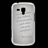 Coque Samsung Galaxy Trend Dramatique vieillesse Gris Citation Oscar Wilde