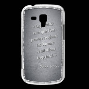 Coque Samsung Galaxy Trend Fatalité Noir Citation Oscar Wilde