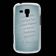 Coque Samsung Galaxy Trend Fatalité Turquoise Citation Oscar Wilde
