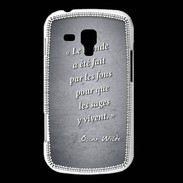 Coque Samsung Galaxy Trend Fous sages Noir Citation Oscar Wilde
