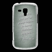 Coque Samsung Galaxy Trend Fatalité Vert Citation Oscar Wilde
