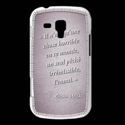 Coque Samsung Galaxy Trend Horrible ennui Rose Citation Oscar Wilde