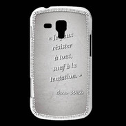 Coque Samsung Galaxy Trend Résister Gris Citation Oscar Wilde