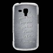 Coque Samsung Galaxy Trend Vie art Noir Citation Oscar Wilde