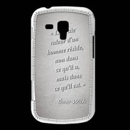 Coque Samsung Galaxy Trend Vrai valeur Gris Citation Oscar Wilde